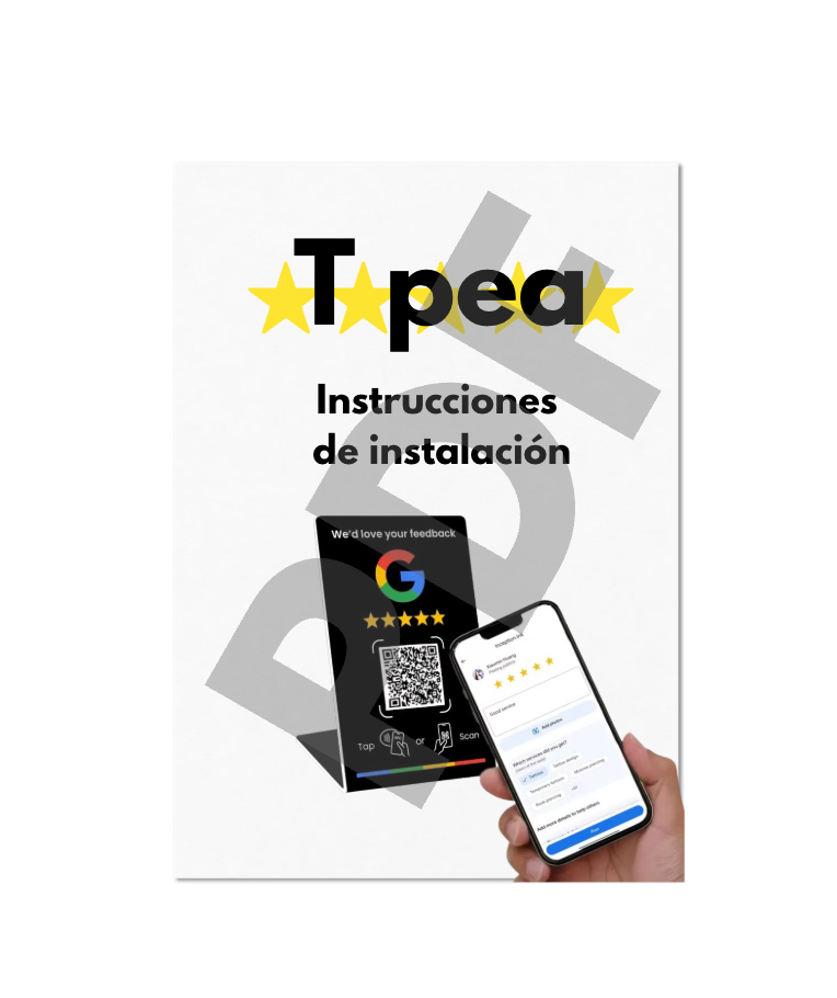 Tarjeta NFC y QR Reseñas Instantáneas