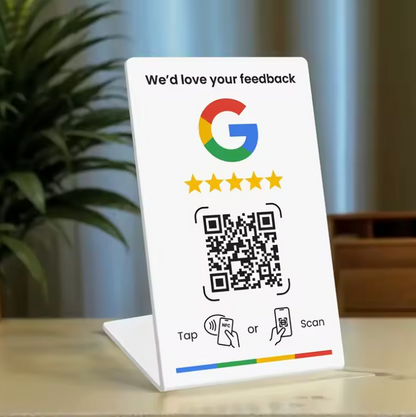 Tarjeta NFC y QR Reseñas Instantáneas