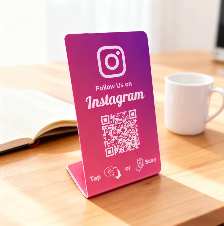 Tarjeta NFC y QR Reseñas Instantáneas