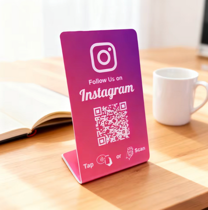 Tarjeta NFC y QR Reseñas Instantáneas
