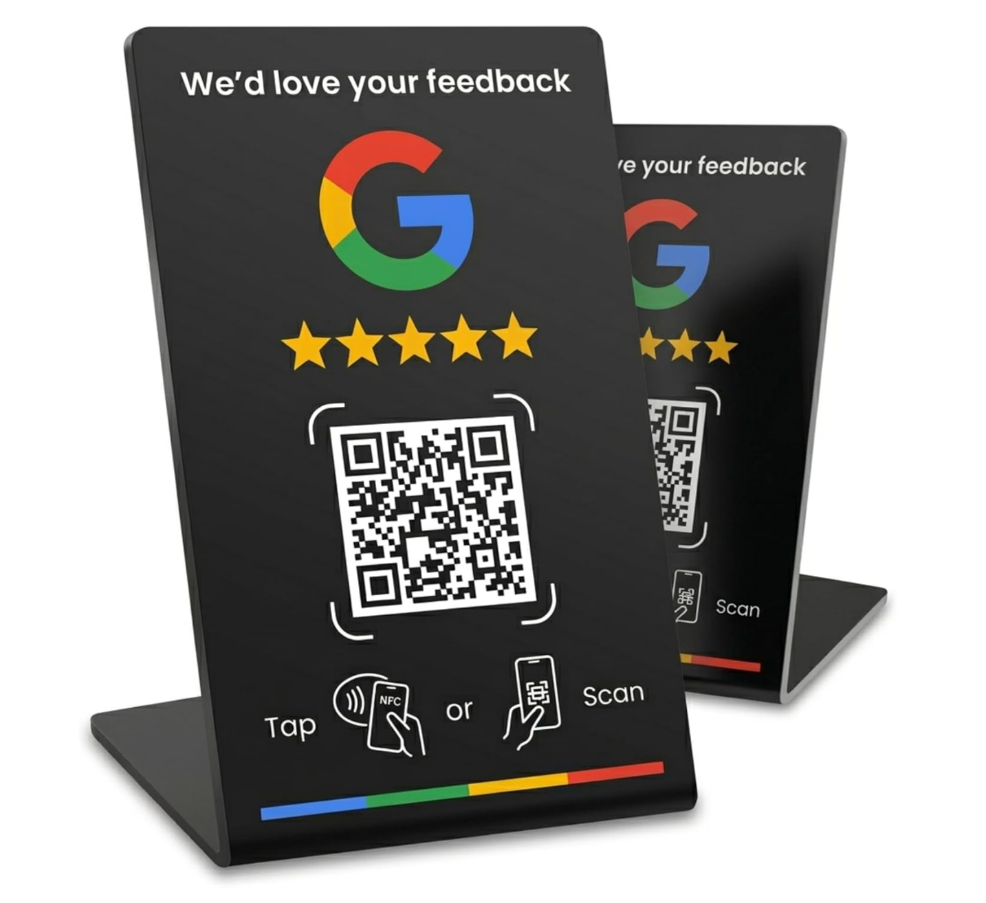 Tarjeta NFC y QR Reseñas Instantáneas